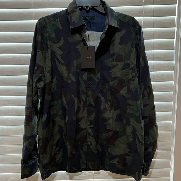 Ted Baker Camo Shirt - NWT - 3/S‎ - Picture 2 of 6